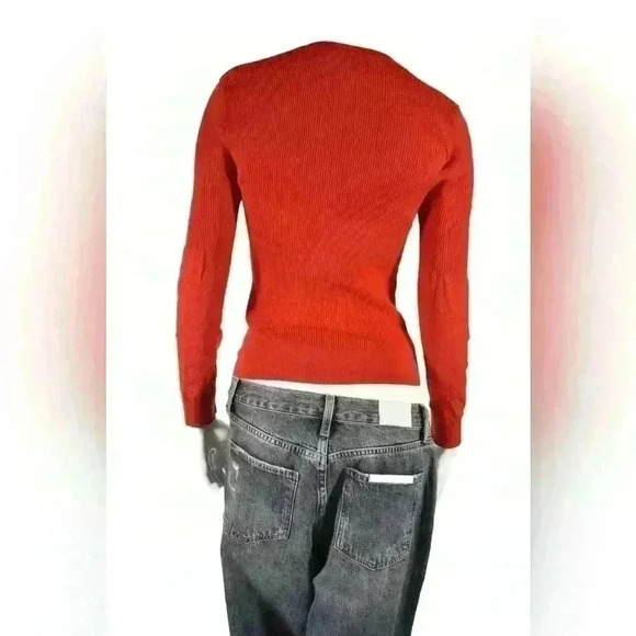 MERYLL ROGGE Red Bodycon Tech Lace Polyamide Daisy Bodycon Top Medium - Picture 2 of 6